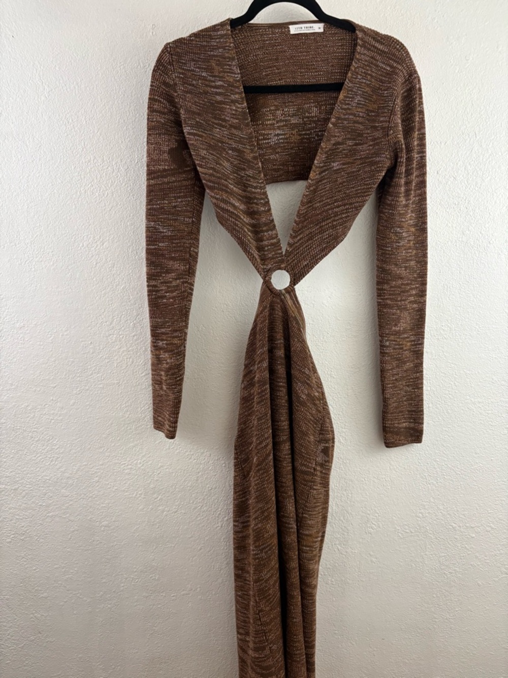 12th Tribe Uproar Mocha Knit Midi Dress size M